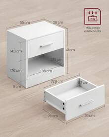 Nightstands - White - View 4