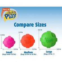 Hartz DuraPlay Ball Squeaky Latex Dog Toy, Medium 3 Pack - 大的 - 查看 3