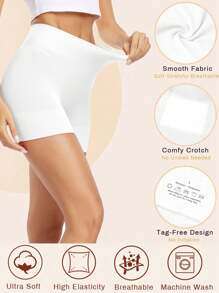 Set de 3 shorts de ciclismo sin costuras para mujer de talla grande, calzoncillos tipo bóxer suaves y cómodos para deporte y yoga, shorts de seguridad