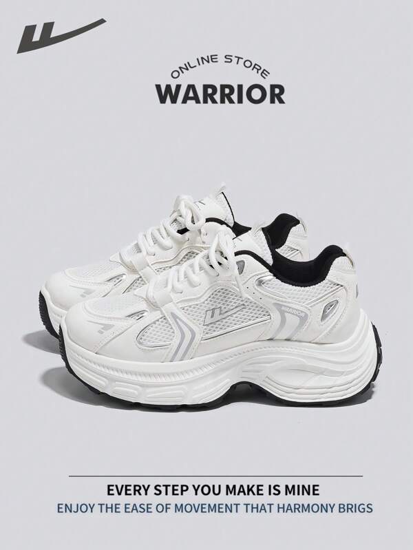 WARRIOR Modische Retro-Sportschuhe für Frauen im Warrior-Stil für Frühling und Sommer, leicht, bequem, atmungsaktiv, bescheidener Stil, Freizeitsneaker, ganzjährig tragbar, abriebfest, Trainingsschuhe, kleine weiße Schuhe