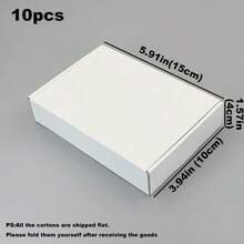 10 pezzi Scatole di cartone ondulato bianche spesse, in varie dimensioni disponibili, scatole per spedizione, imballaggio per corriere, scatole per confezioni, scatole regalo, scatole di cartone ondulato