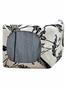 1pc Floral Print Futon Chair Cover, Furniture Home Decor Protective Slipcover