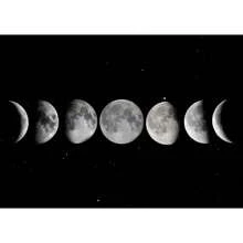 1 peça/3 peças pôsteres de arte de parede moldura opcional arte moderna em preto e branco pôster de fase da lua estética impressão em tela murais de parede adequados para salas de estar, bares, cafés, decoração de casa