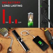 1pc Rechargeable Work Light, Magnetic Repair Flashlight, Foldable Portable Super Bright Lighting For Automotive Repair - Multicolor - View 7