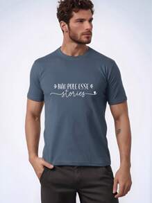 Printed T-Shirt Don't Skip This Stories Comfortable Resistant Fabric Gray - Grey - View 1