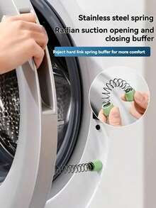 1个磁性洗衣机门挡，防夹手磁性门锁，磁吸式设计，适用于滚筒洗衣机，防夹手设计，磁吸式，也适用于前置式洗衣机