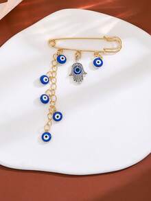 1 枚银色水钻花朵胸针防眩光套装胸针领饰