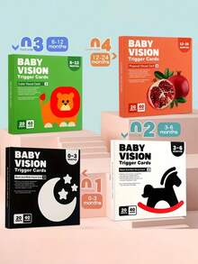 1PC High Contrast Baby Flashcards Black White Card, Newborn Brain Development Toy, Visual Stimulation Learning Activity Cards, 20 Pcs 40 Pages Educational Infants Gift (Black & White & Color), Stationery Supplies - Color - View 12