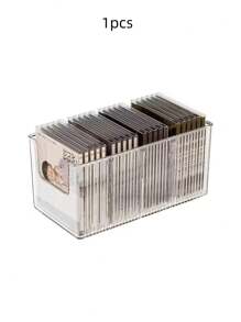 Estantería de escritorio para exhibir CDs/vinilos/cintas de casete, caja organizadora con múltiples compartimientos, mejora la decoración del hogar, apta para almacenar álbumes, CDs o discos, excelente para regalos navideños
