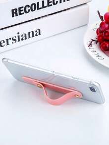 3-Color Silicone Phone Ring Holder With Push-Pull Back Sticker & Slouchy Bracket Compatible With IPhone, Android Phone, Gift For Birthday, Family, Friends Push-Pull Phone Grip, Phone Holder, Phone Accessories - Multicolor - View 3