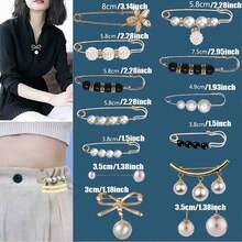 6pcs/Set Aluminum Alloy Buckle, Waist Cincher & Brooch Set, Modern Crystal Butterfly Decor Waist Accessories Suitable For Women & Girls To Cinch Waist & Decorate (4/6/2pcs)