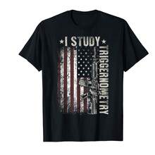 I Study Triggernometry Funny Pro Guns Trigonometry Math T-Shirt~SP Valentine's Day Gifts - Black - View 1