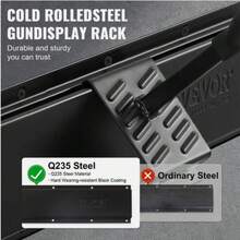 6-Slot Metal Gun Rack Wall Mount – Vertical Rifle Storage Rack For Indoor Use - 黑色 - 查看 5