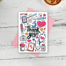 Funny Thank You Cards, Graduation Cards, Nurse Doctor Thank You Cards, Graduation Thank You Gift Cards, Nurses Week Gifts, Unusual Gifts - Multicolor - View 10
