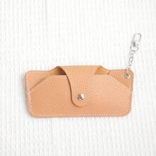 1pc Women's Portable PU Leather Ultra-Thin Eyeglasses Case, Fashion Travel Glasses Pouch With Metal Hook - Multicolor - View 16