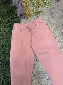 Plusd Pants, Women's Elastic Twill Fabric - 粉色 - 查看 3