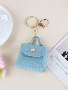 Un nuevo y elegante monedero de mujer con llavero, una pequeña y linda bolsa semicircular, estilo minimalista casual, llavero de lujo ligero, bolso portátil colgante, colgante de llave de coche. - Multicolor - Ver 13