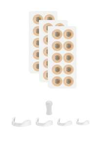 Nasendilatator Nasenpflaster Set - Erhöht den Sauerstofffluss und verbessert den Schlaf, beige leichte und schweißfeste Nasenpflaster, keine Elektrizität oder Batterien erforderlich, enthält 4 Größen von Nasenhaltern, 1 Nasenpflaster-Halter und 30 magnetische Nasenpflaster, perfektes Geschenk für Familie, Freunde und Liebste
