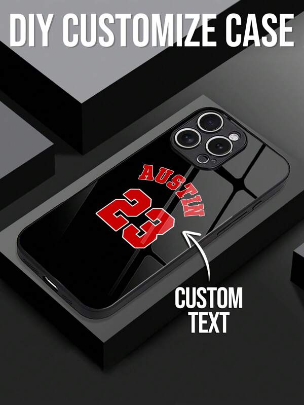 1 stuk aanpasbaar gepersonaliseerd glazen telefoonhoesje met kenmerkend ontwerp, compatibel met iPhone 16 ProMax/16 Plus/16 Pro/16/11/11 Pro/11 ProMax/12/12 Pro/12 Mini/12 ProMax/13/13 Pro/13 ProMax/13 Mini/14/14 Plus/14 Pro/14 ProMax/15/15 Plus/15 Pro/15 ProMax/7/8 Plus/XR/XS Max/X