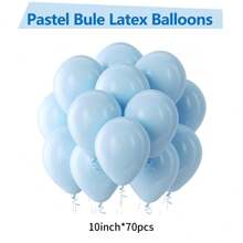 Light Blue Latex Party Balloon -5/10/12/18 Inches -10/30/50/70/90pcs Round Helium Pastel Blue Balloon Engagement Wedding Anniversary Shower Gender Reveal Birthday Graduation Celebration Home Decoration - Baby Blue - View 9