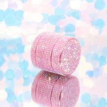 Pink Rhinestone Herb Grinder 4-Layer Bling Crystal Grinder-40mm - Hồng - Xem 4
