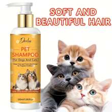 100 ml Shampooing pour chiens et chats, contenant du beurre de karité et du miel - formule de nettoyage en douceur et nourrissante, convenant aux chiots, chatons et à tous les animaux de compagnie. Désodorisant frais - produit essentiel pour le toilettage des animaux de compagnie hydratant.