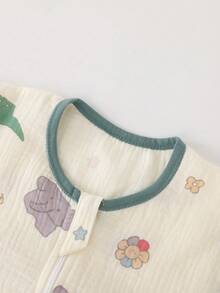 双层纱布透气婴儿睡袋，夏季防踢被 - 動物樂園 - 查看 5