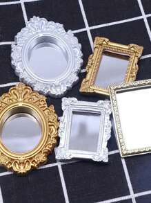 1pc Mini Classical Mirror Micro Landscape Ornaments Creative Decorations DIY Crafts Home Decor Figurines Miniatures Gift Decor Gifts