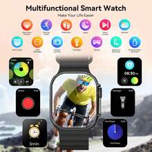 W&O Crisp HD (320x385) Sport Smartwatch With Vibrant Fruit Accents, Built-In BT Calling, Heart Rate Tracking, Cord-Free Charging, 100+ Multi -Sport Mode,Information Reminder,SMS Reminder,Android/IOS Compatible, Premium Zinc Alloy & IML Build, Interchangeable Band,Ideal For Women In Skirts,Compatible With Iphone.Holiday Gifts, Birthday Gifts - 黑色 - 查看 6