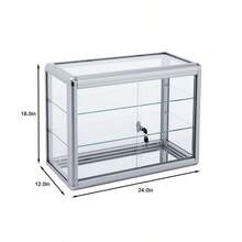 Tempered Glass Counter Top Display Showcase With Sliding Glass Door And Lock,Standard Aluminum Framing With Sliding Glass Door And Lock-Display Cabinet-2036 - Multicolor - View 6