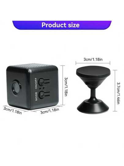 1pc Mini Full HD Wireless 1080P Surveillance Camera, Supporting WIFI Link, Night Vision, Two Way Voice Call, Motion Detection Functions, Convenient Installation, Remote Viewing Through APP, Taking Care Of Children, The Elderly Pets, Very Family. view 3