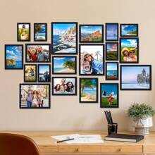 Superlele 10/15/20 Pack Picture Frames Set, Display Picture Frames Collage Wall Decor For Assorted Photos, Different Size(8x10in,  5x7in, 4x6in), For Wall Hanging Or Tabletop Display, Home Decor, Party Decor