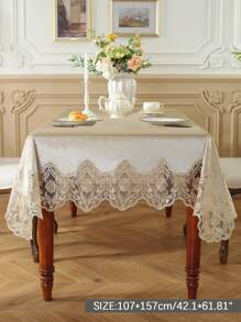 1 قطعة من القماش المخملي مطرز بخيوط ذهبية ثلاثية الأبعاد ، حافة الدانتيل مناسبة لطاولة العشاء في الزفاف ، الحفلات العطلات ، ديكور المنزل ، طاولة المؤتمرات ، طاولة مربعة/مستطيلة ، طاولة المطبخ والطعام ، سجادة للنزهة ، لجميع الفصول ، ديكور غرفة الحفلات والزفاف في الحديقة