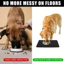 Premium Silicone Pet Food Mat, Cat Dog Bowl Pads, Non-Slip Pet Feeding Mats, Waterproof Pet Feeding Pad, Suitable For Small Animals - Gray, Easy To Clean