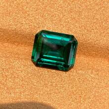 One 100% Lab Grown Zambia Emerald Cut Gemstone For Charms Advanced Jewelry Making Materials DIY - Zambian Emerald - View 6