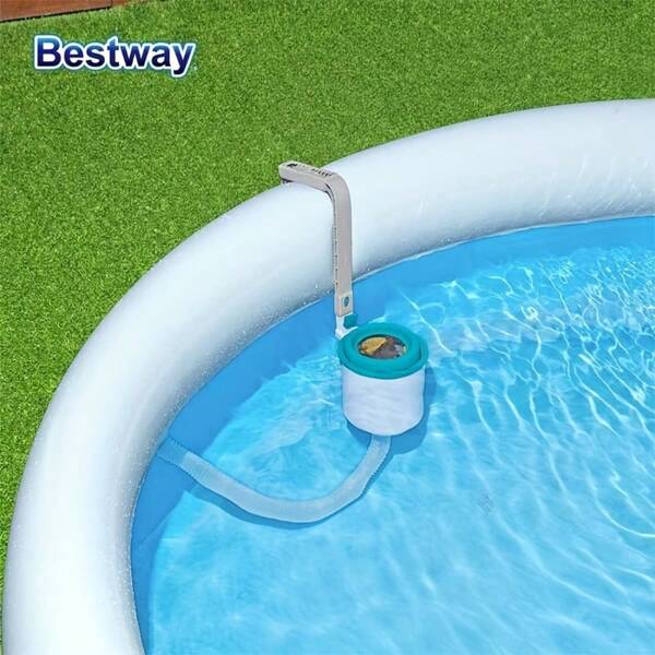 Bestway Bestway 58233 800 GPH Above Ground Swimming Pool Surface Skimmer Debris Cleaner With Quick Installation And Adjustable Height Mounting Bracket
