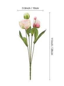 3/6/10pcs Artificial Flowers, Fake Peony Flowers Silk Flower Arrangements Decorations Plastic Flower Bouquet Decor Wedding Table Centerpieces, Artificial Peony Silk Flower Leaf Home Office Wedding Party Festival Bar Decor, Wedding Filler Flowers For DIY Cream Bouquets, Centerpieces, Bridal Shower Decorations & Arrangements
