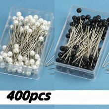 100/200/400 件白色圆形珍珠头针、围巾别针、头巾夹，适用于服装制作、珠宝 DIY、工艺装饰和缝纫 - 彩色 - 查看 14