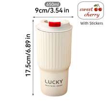 1 Cốc cà phê nhựa di động 350/400ml có dây nâng bằng nylon, cốc nước chống rò rỉ kín, cốc có nắp, cốc cà phê sữa chịu nhiệt và lạnh, cốc uống nước có thể tái sử dụng, cho phép sử dụng trong máy rửa chén, tủ lạnh và lò vi sóng, thích hợp cho học sinh và người lớn sử dụng tại nhà, trường học, ký túc xá, văn phòng, cắm trại ngoài trời, dã ngoại, du lịch, mang đi học - Nhiều màu - Xem 16