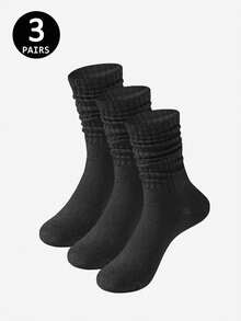 1pair/3pairs/6pairs Fashionable Colorful Bubble Fleece Socks, Comfortable Breathable, Classic European Style, Casual Tight Calf Socks - Multicolor - View 9