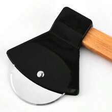 Pizza Cutter Axe With Bamboo Handle Pizza Slicer-Random Color(03-017) - Multicolor - View 2