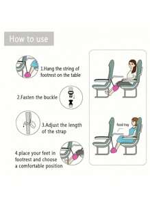 Adjustable Travel Rest Hanging Foot Rest-Airplane Foot Hammock(With Storage Bag), Foot Rest, Airplane Travel Footrest, Flight Leg Hammock Hanger Sling, Portable Travel Accessories Adjustable Height For Plane, Train, Office, Reducing Swelling And Soreness,Travel Essentials School Back To School School Supplies Holiday Camping Holiday Essentials Vacation Mini Summer