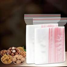 100 Pieces Of Transparent Self-Locking Self Sealing Bags, Made Of Strong And Durable Materials, With Sealed Zippers To Prevent Leakage, Providing Peace Of Mind For Snack And Candy Packaging - Trong sáng - Xem 3