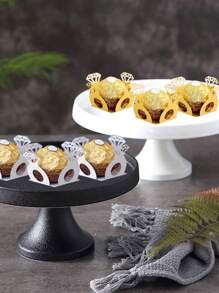 50 Pièces De Papier D'emballage Pour Truffes Doré Rose, Doublure En Papier De Bonbon Et De Cupcake, Doublure De Gâteau Et De Cupcake Carrée, Coupes De Papier Pour La Cuisson Du Chocolat