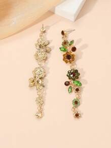 1 par de aretes elegantes y de lujo con diseño de flor de cristal de roca, adecuados como regalo para esposa, novia, Día de San Valentín, Día de la Madre, cumpleaños, Navidad