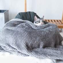 1 Stück Korallenfleece Haustier Decke, Hund/Katze weiche Plüsch Wohndecke, Klimaanlage Quilt, leicht, atmungsaktiv und bequem für mittelgroße und kleine Hunde und Katzen