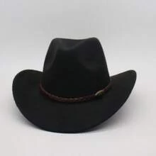 1 件男女通用西部牛仔帽，金属铆钉牛图案，轻质节日场合帽，采用非弹性涤纶编织而成，配有装饰配件，适合休闲旅行、度假、防晒和装饰