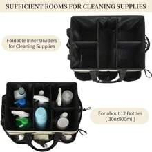 Caixa de Armazenamento de Limpeza, Bolsa Organizadora de Ferramentas para Carro, Bolsa de Transporte Portátil de Suprimentos de Limpeza para Empresa de Limpeza, Produtos de Limpeza Doméstica, Camareira de Hotel, Armazenamento de Ferramentas de Jardinagem, Cesta de Limpeza de Cozinha
