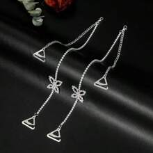 A Piece Elegant Butterfly Body Chain - Adjustable Rhinestone Shoulder Chain Accessory With Chic Off-The-Shoulder Straps, Featuring An Elegant And Minimalist Design, A Sexy Invisible Appearance, And Versatile Wear - Suitable For Dresses And Off-The-Shoulder Outfits.