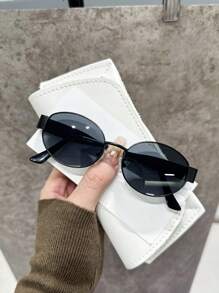 1 Pc Fashionable Elegant Oval Small Frame Miracle Fashion Glasses, Crafted Precisely, Chic & Stylish Suitable For Men & Women, All Seasons Wear